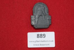 Heeresgruppe 3 Badge, Feldzug gegen Rumänien 1941. Grey alloy badge depicting a soldier advancing,