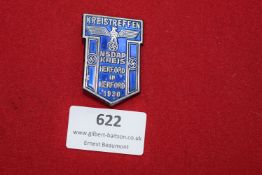 German Third Reich Kreistreffen Badge – enamelled shield for NSDAP Kreis Herford in Herford 1938,