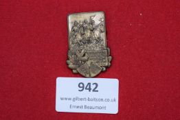 A bronze tinnie issued for the 1. Badischer Wanderer Kameradschaftstreffen held at Pforzheim, 8th–