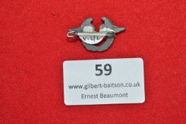 German WWII miniature eagle and wreath badge