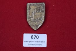 1933 Uelzen School Festival Badge – Shield-shaped tinnie for the Fest der deutschen Schule held at