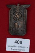 Third Reich District Rally Badge – Recklinghausen 1936