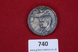 A German Third Reich Day Badge, circular grey alloy, for Gautag N.S.L.B. Gau Westfalen-Nord,