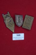 Three Third Reich Hitler Youth badges, including HJ Treffen Eichstätt 1934, Deutsches Jugendfest