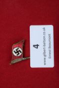 WWII German NSDAP Flag Pole Cap Badge – Party Flag Pin