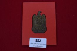 SA Gruppe Nordmark Regatta Badge, 1938, printed card with suspension cord, issued for entry to