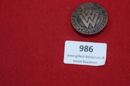 Leipzig Fair Badge, 1926, a circular metal badge for the Leipziger Frühjahrsmesse 1926 with stylised