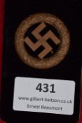 NSDAP Swastika Badge, 1933