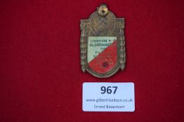 A commemorative badge issued for the 50th Anniversary of the Pechener Knappenverein (miners’