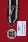 Imperial German Iron Cross 1914, Wreath Pendant with Ribbon