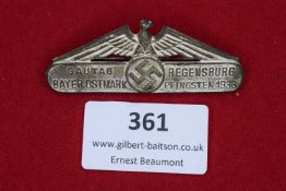 Gautag Regensburg Badge, 1933