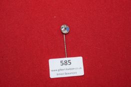 A small enamel Hitler Youth stickpin, multicoloured enamel with eagle and HJ diamond to centre,