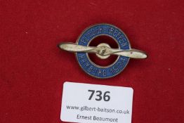 A German Third Reich Day Badge, enamelled, Flieger-Treffen Hamburg 1934, circular blue and white