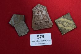 Three Hitler Youth Day/Event Badges, comprising: Dortmund Oberbann-Aufmarsch badge dated 27 May
