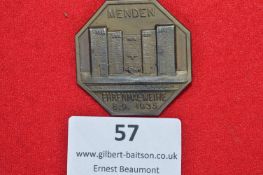 1935 Menden Ehrenmal-Weihe Badge