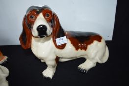 Pottery Bassett Hound by Kingstown Pottery of Hull