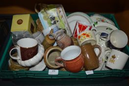 Pottery Plates and Glassware