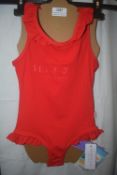 Seafolly Pink Frill Swimsuit Size: 4 years