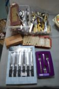 Quantity of Cutlery and Knife Rests