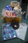 Assorted Clothing Including Men’s Shirts, Jumpers, Caps, Sandals, etc.