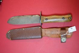 Vintage Wilkinson Sword Bush Craft Knife with Leather Sheath