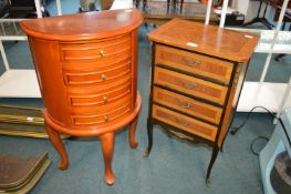 2x Four Drawer Decorative Cabinets