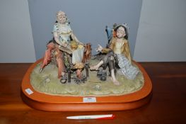 Large Capodimonte Style Figure of a Tramps by Roberto Broudille