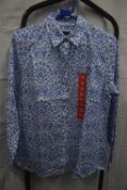 *Crew Clothing Blue & White Floral Blouse Size: 12