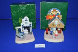 2x Camberwick Green Models by Robert Harrop Including the Fish Shop and the Post Office