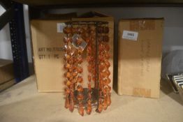 *6x Orange Glass Candle Holders