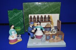 Camberwick Green Peter Hayes & Mrs Dingle in the Post Office by Robert Harrop Designs, plus Mrs