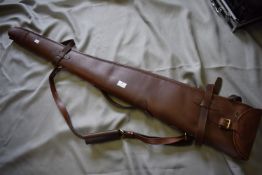 Brown leather gun slip