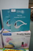 2x Osalis Facial Toning Devices, and 1x Lanaform Pretty Nails Varnish Dryer