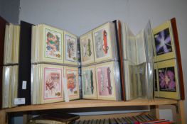 Three Albums of Stamp Postcards