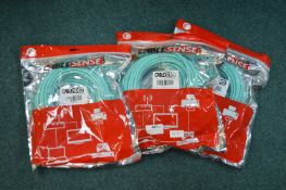 3x Cable Sense 12.5m Ethernet Cables