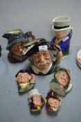 Character Jugs Including Copeland Spode Winston Churchill Jug