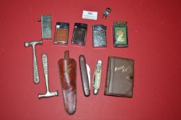 Assorted Lighters, Penknives, and Collectibles