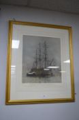 Framed Reproduction Print “The Last Journey of HMS Victory”