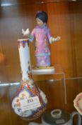 Kieser Oriental Vase and Girl Figure