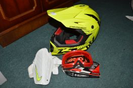 Pro Grip Open Face Motorcross Helmet with Goggles