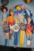 Mixed Vintage Dolls Including Barbie, plus Accessories