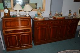 Four Door Sideboard and a Bureau