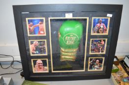 Framed & Signed Tyson “Gypsy King” Fury Boxing Glove with Photos