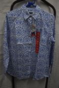 *Crew Clothing Blue & White Floral Blouse Size: 12