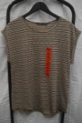 *Ellen Reyes Tan & Black Tops Size: M
