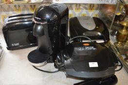 Toaster, Coffee Machine, and Two Grills