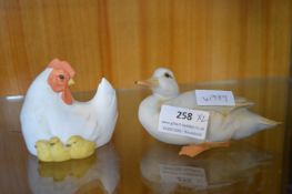 2x Kieser Duck and Bird Figures