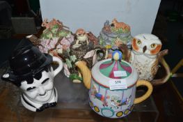 6x Novelty Teapots