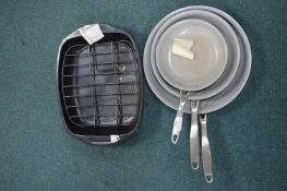 *Tramontina 3pc Frying Pan Set, and a Circulon Roasting Tin