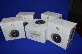 *5x Google Nest Learning Thermostats